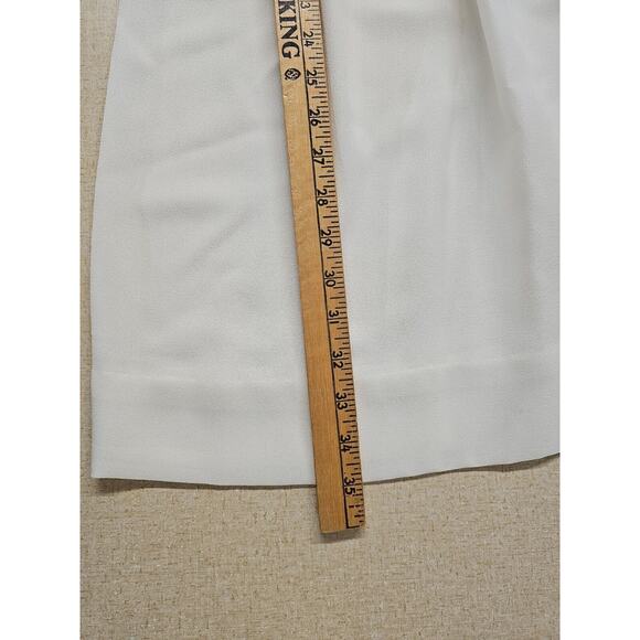 Vtg 80s Toni Petite Lace Dolman Sleeve Blouson Dress Size 8P USA Winter White - Picture 11 of 13